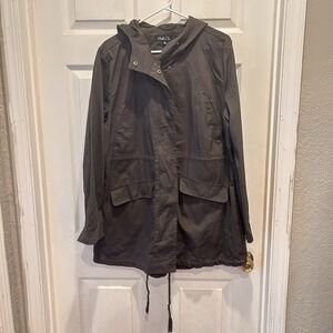 Rue21 Rue 21 100% Cotton Gray Utility Lightweight Fisherman Coat Size‎ XL